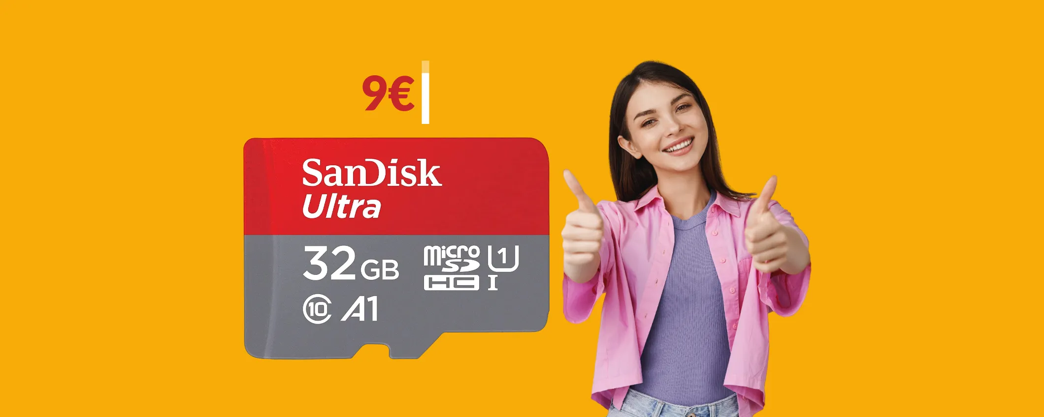 MicroSD 32GB veloce come un FULMINE: già tua con appena 9€