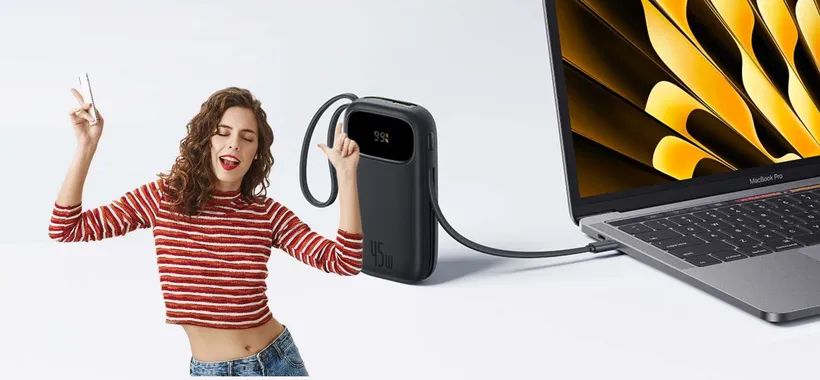 Powerbank 45W Baseus 20000 mAh con cavi integrati a prezzo matto: pochi pezzi su Amazon