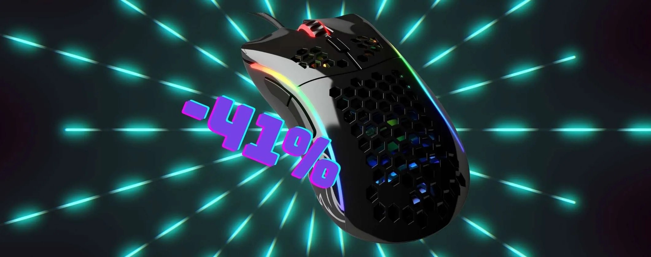 Mouse da gaming Glorious con design ergonomico in sconto del 41%