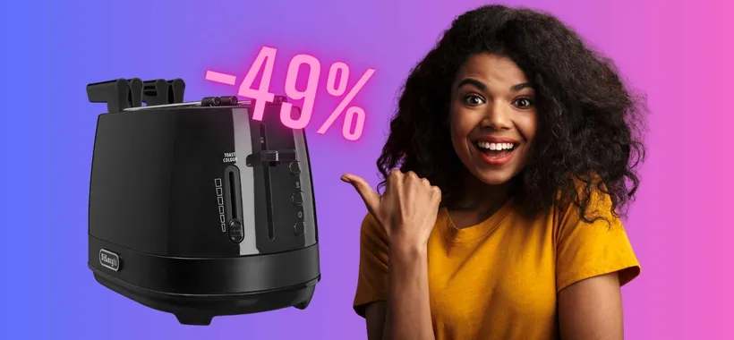 Tostapane con pinze by De'Longhi in offerta a tempo su Amazon