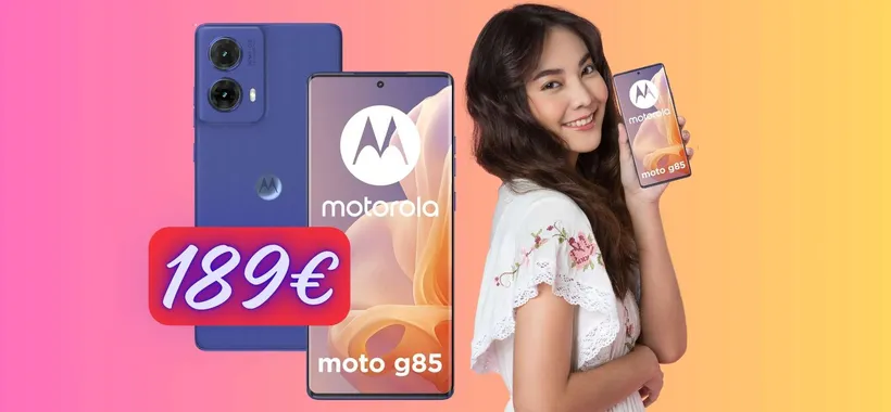 Motorola g85 5G con 8GB di RAM e memoria interna da 256GB tuo a 189€