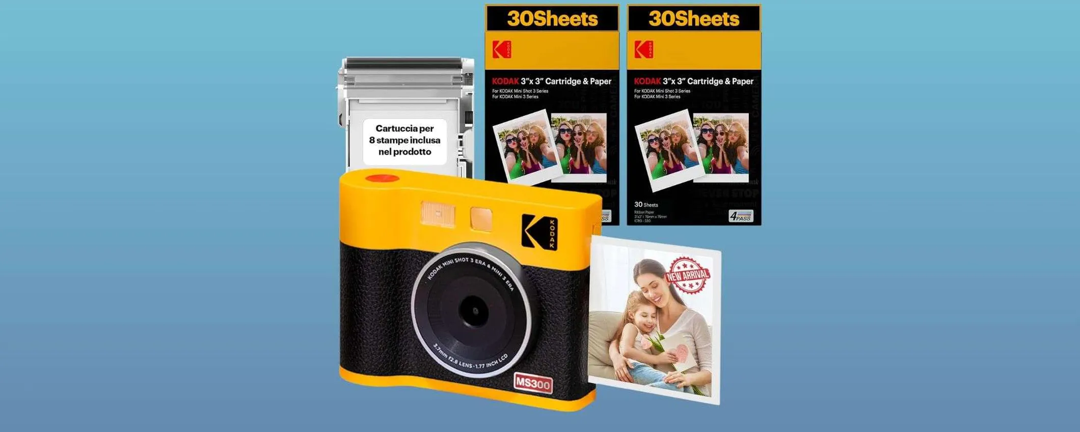 Kodak Mini Shot 3 con ricariche in offerta a soli 139€ (Amazon)