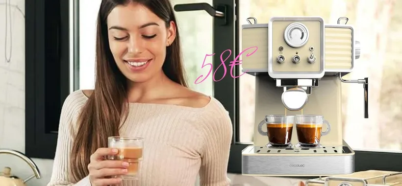 Macchina per caffè e cappuccino vintage con manometro a soli 58€ (offerta a tempo)