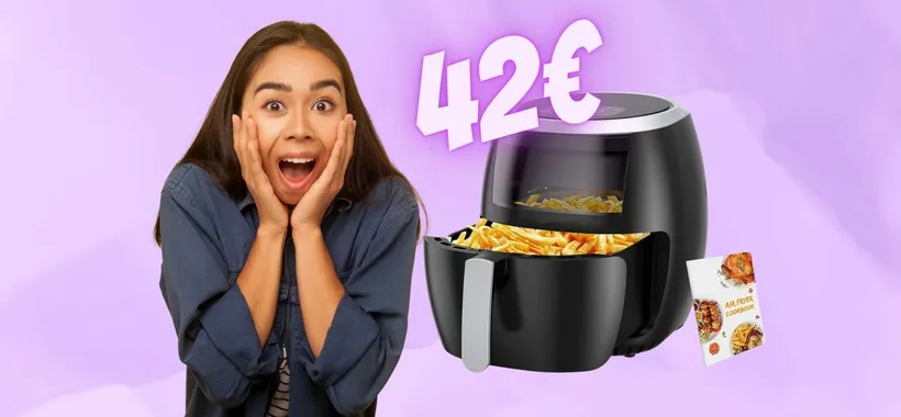 BOMBA Amazon: friggitrice ad aria da 8 litri e 8 programmi a SOLI 42€