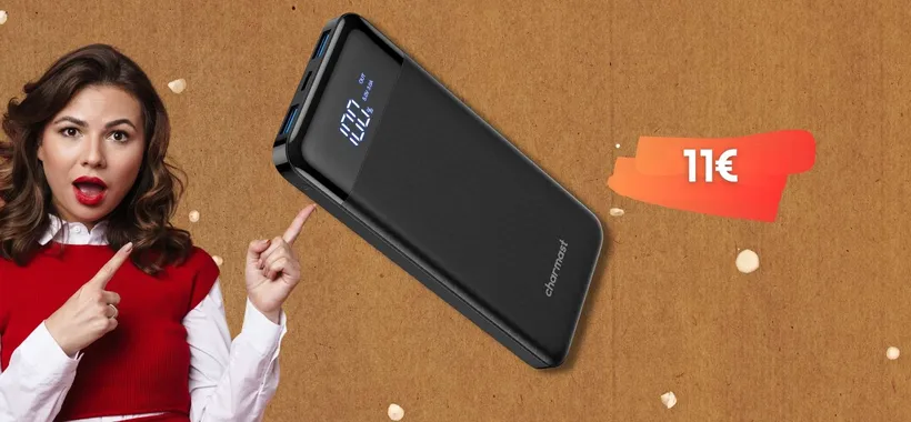 Power Bank 10400mAh che ricarica lo smartphone 2 volte VOLANDO