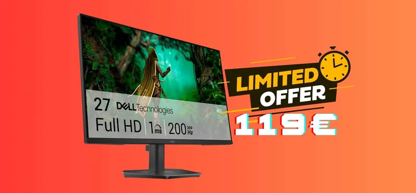 Monitor Gaming Dell da 27 pollici FHD, 200Hz, Fast IPS, 1ms al minimo storico