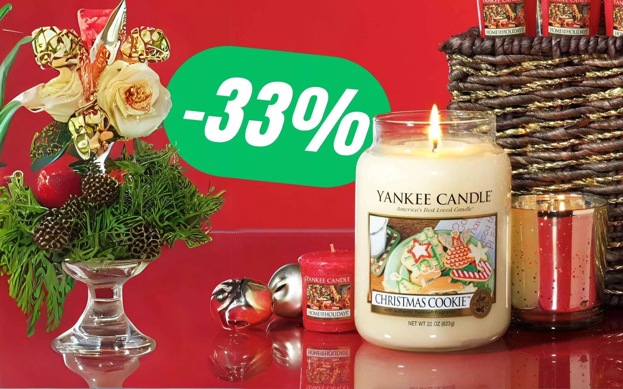 Cospargi di Aria Natalizia casa tua con questa Yankee Candle al Biscotto  Natalizio