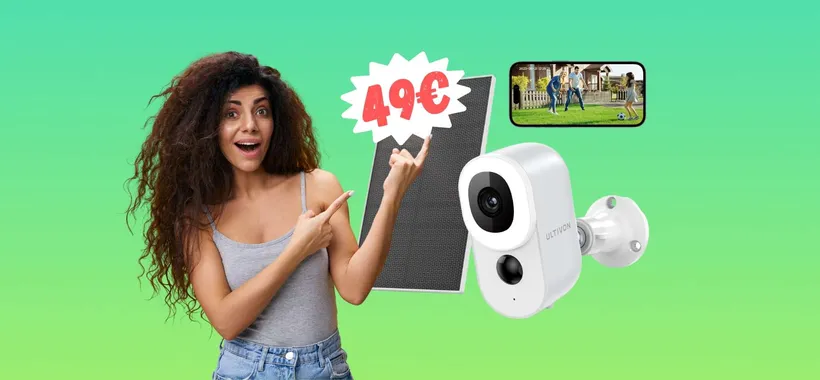 Telecamera di sicurezza WiFi con pannello solare a SOLI 49€