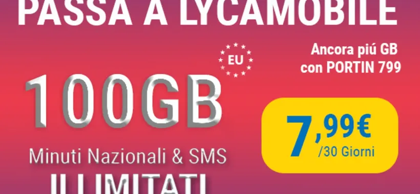 Lyca Mobile PortIN 7,99: ora con 100GB di internet