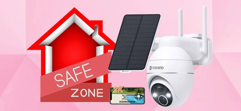 Casa sicura con questa videocamera WiFi e pannello solare, ora a 39€