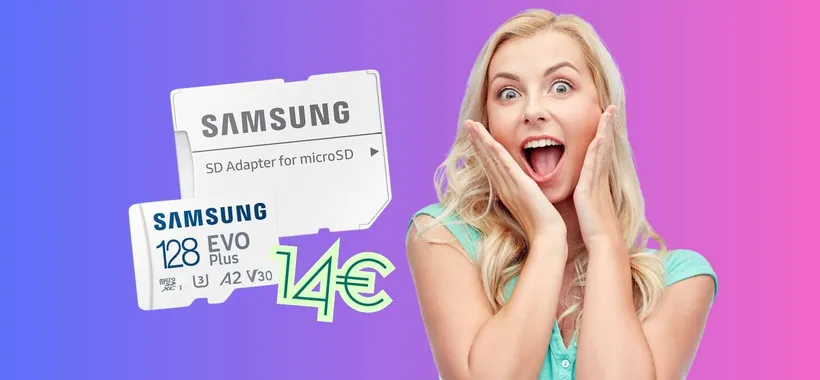 Aumenta la memoria con la scheda microSD Samsung EVO Pus da 128GB a 14€