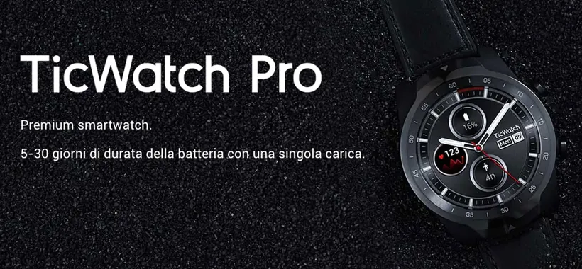 TicWatch Pro: gran sconto e consegna per Natale
