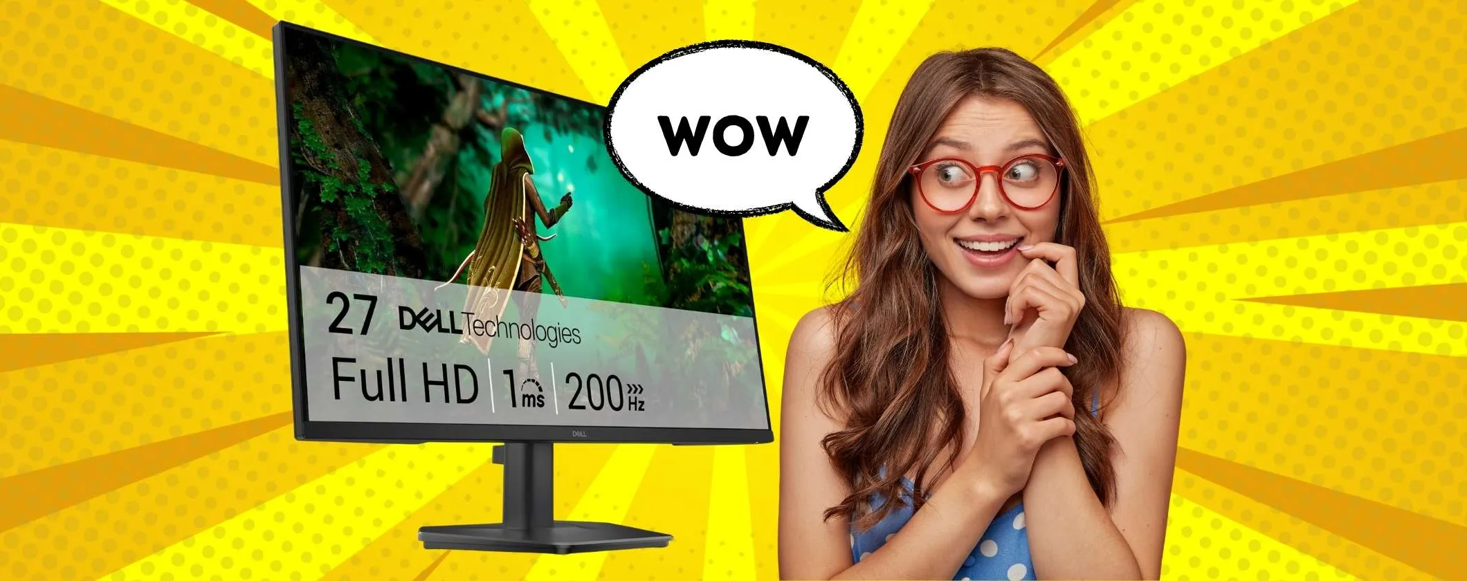 Vero upgrade senza svenarsi: il monitor da gaming Dell 27 è tuo a 119€
