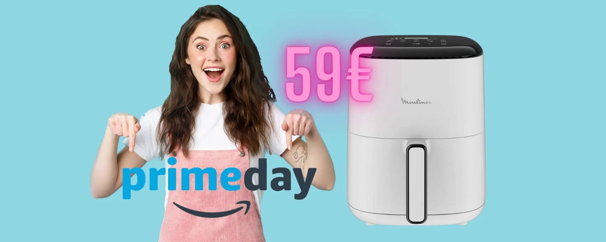 Moulinex: friggitrice ad aria compatta ed elegante per cucina sana (59€)