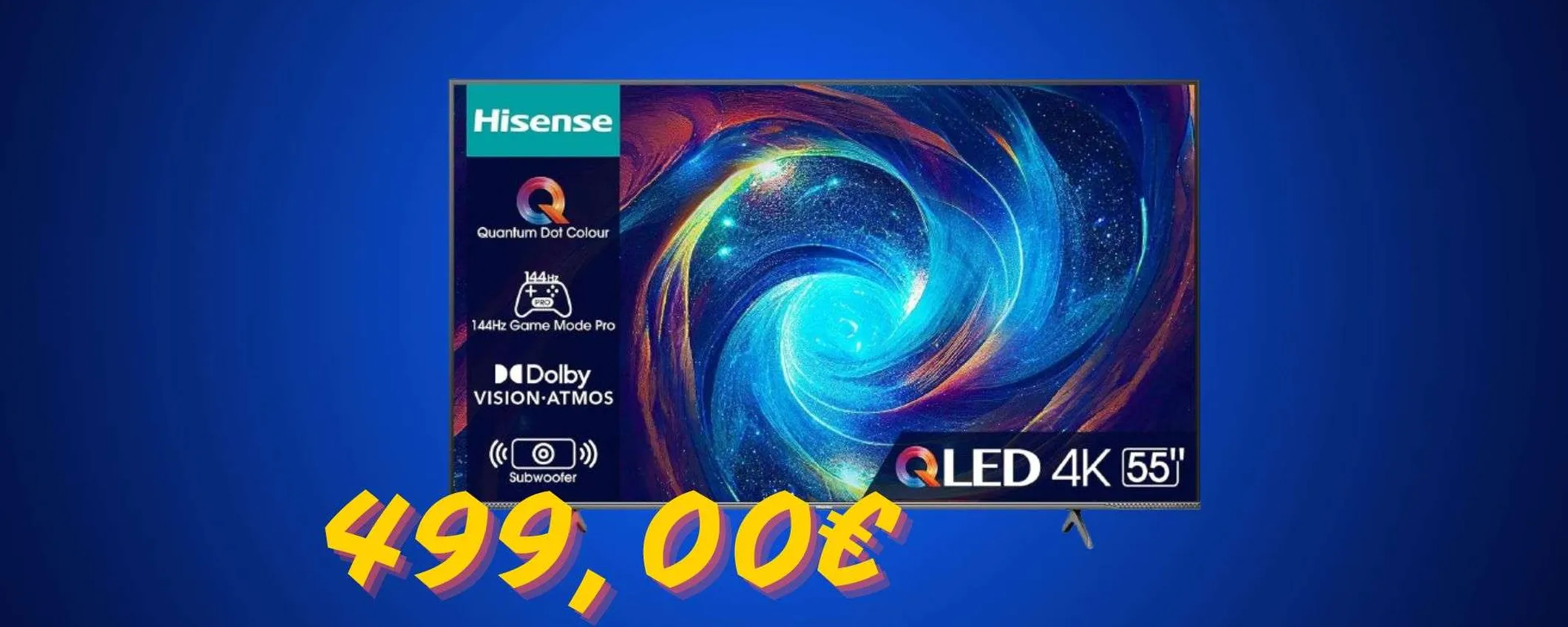 Smart TV Hisense QLED 4K in super offerta: tua a meno di 500€