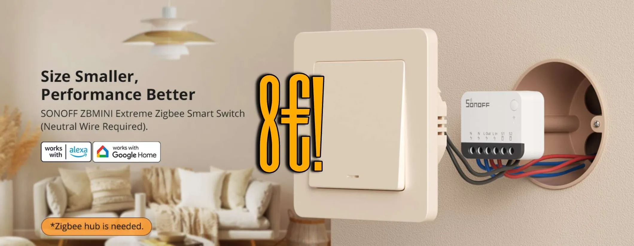 Interruttore Intelligente e Invisibile SONOFF a 8€ su Amazon!