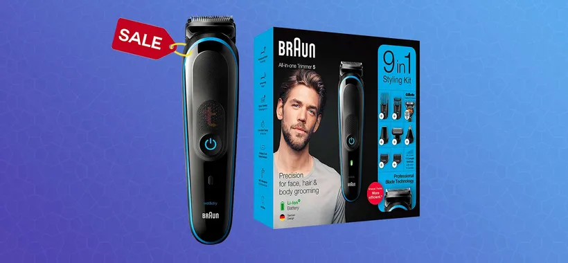 Braun: rasoio elettrico 9-in-1 in offerta al 41% di sconto