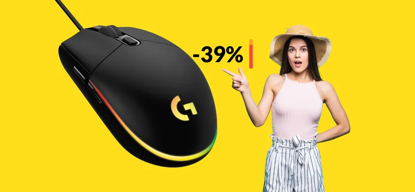 Mouse gaming Logitech con illuminazione RGB: un affare a 24€