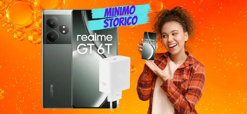 Realme GT 6T da 256GB e caricatore da 120W incluso al MINIMO STORICO