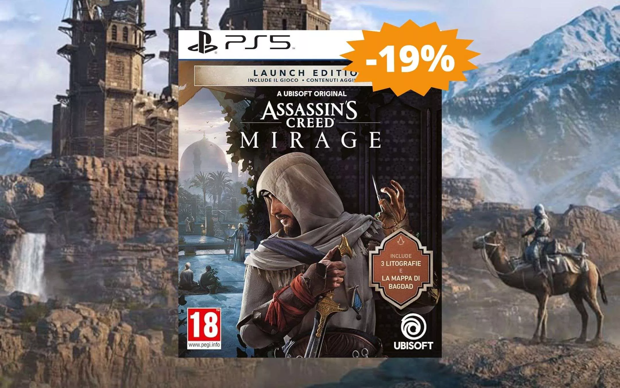 Assassin's Creed Mirage PS5: super sconto per il Black Friday (-19%)