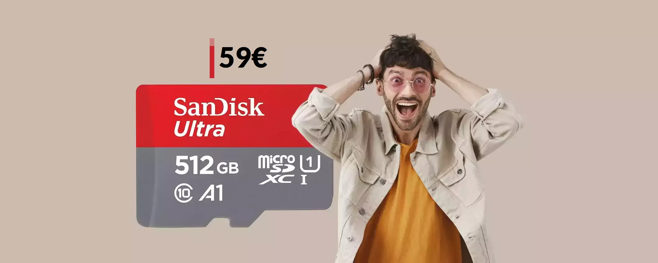 MicroSD SanDisk 512GB: tutta la memoria che ti serve a soli 59€
