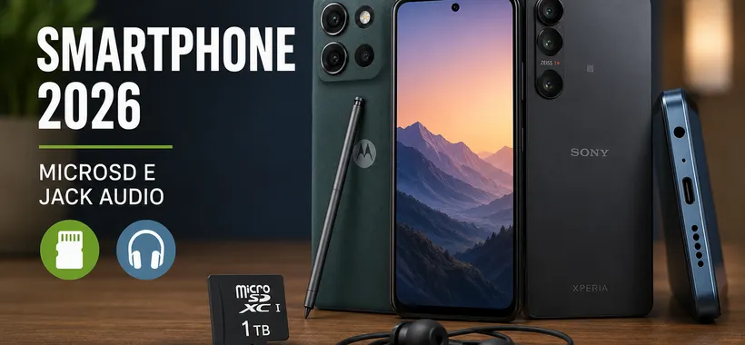 Gli smartphone che nel 2026 offrono ancora microSD e jack audio: i modelli da conoscere