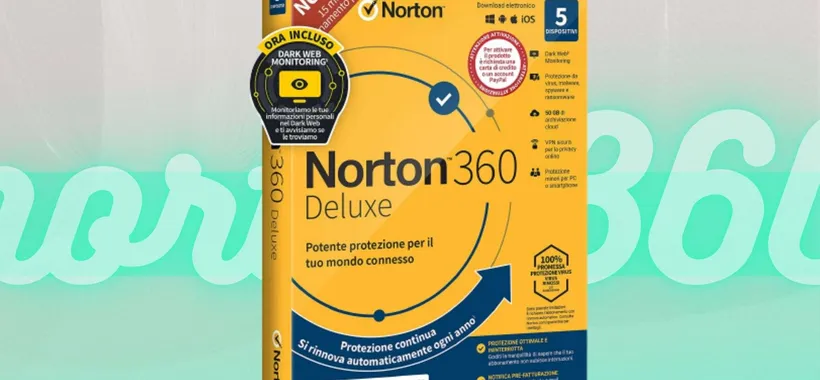 Norton 360 Deluxe: proteggi cinque dispositivi a meno di 5€