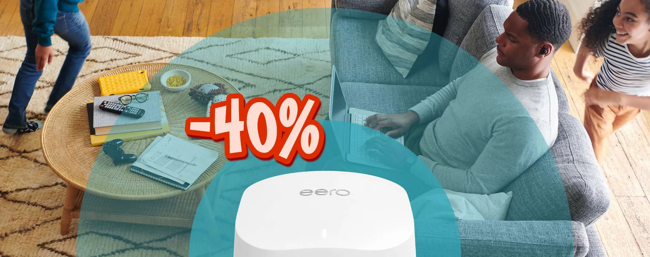 Connessione veloce ovunque con il Router wi-fi mesh Amazon eero 6 al 40% di sconto