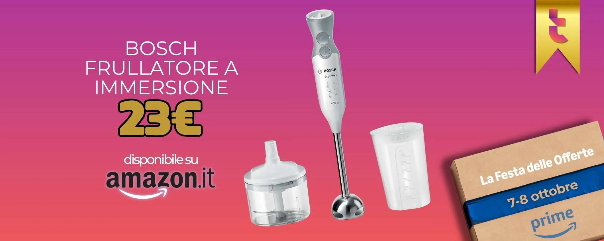 Bosch tutto in uno: Frullatore a Immersione e non solo a 23€