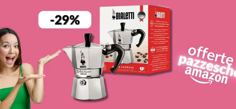 L'imbattibile Moka Bialetti in promo: caffè perfetto e Express (-29%)