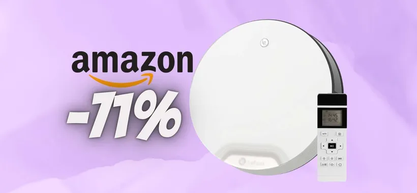 Robot aspirapolvere da 4500Pa, fino a 165 minuti e 4 modalità in sconto del 71%