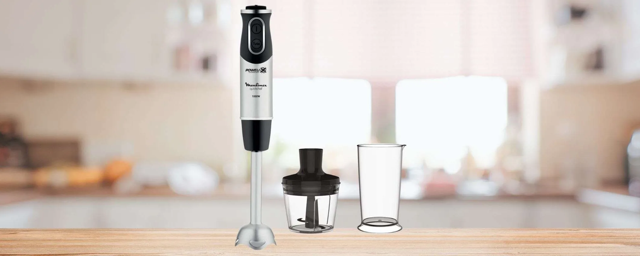 Frullatore Moulinex in super offerta su Amazon: 1000W di potenza, 10 velocità e accessori inclusi