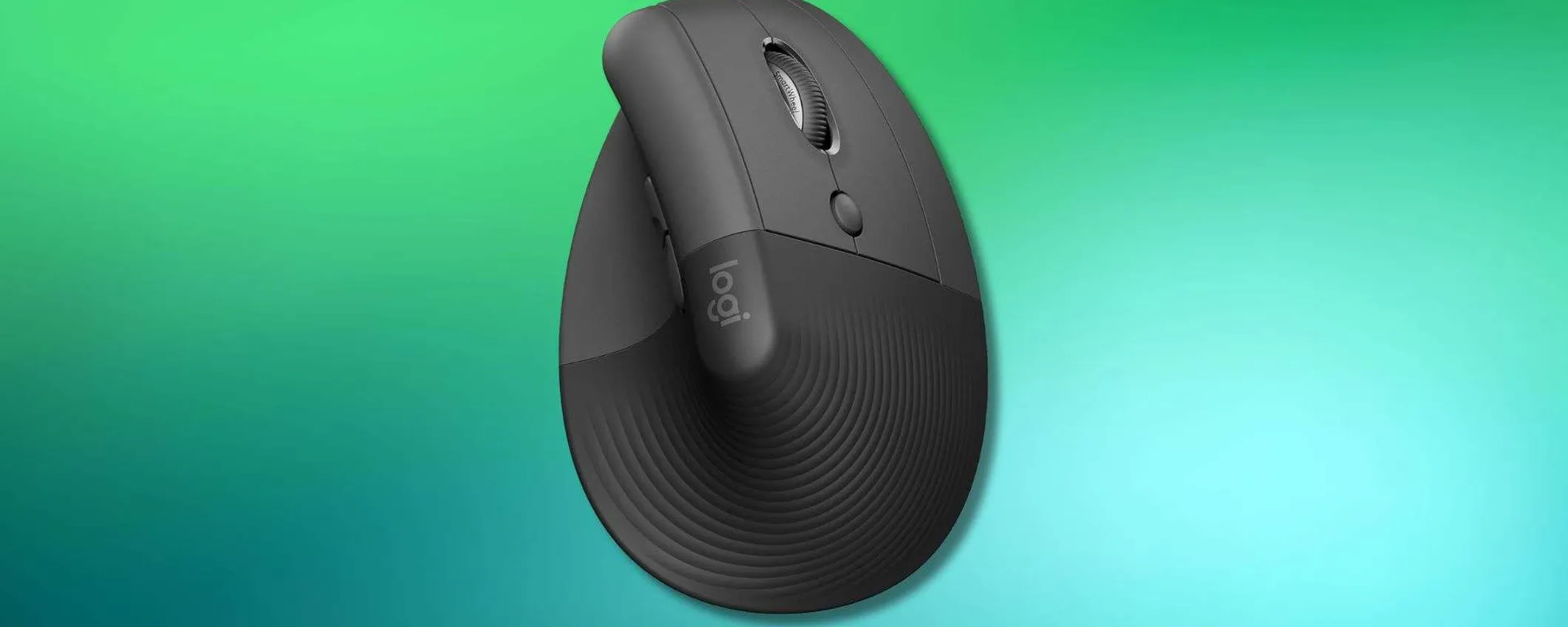 Logitech Lift a 41,84€ con coupon 10%: mouse ergonomico verticale wireless, comodo e silenzioso