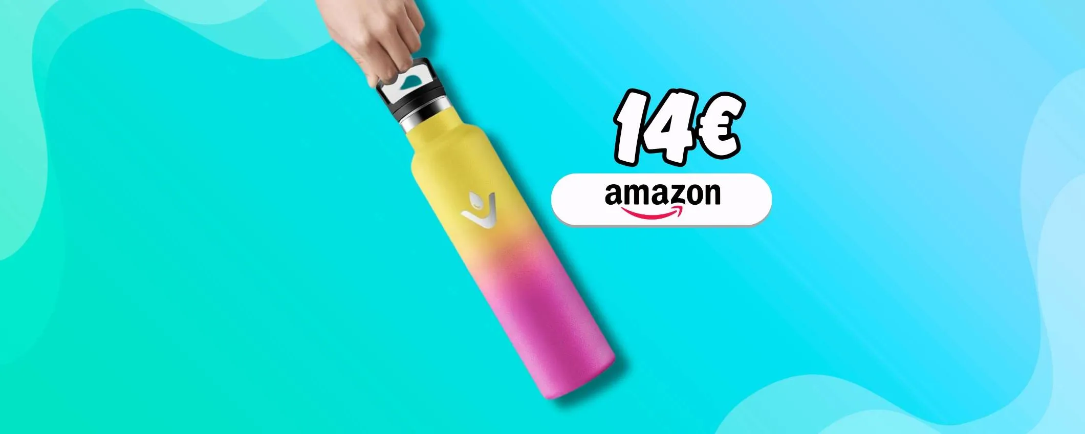 Borraccia Termica 1000ml in acciaio inox: comodissima a soli 14€