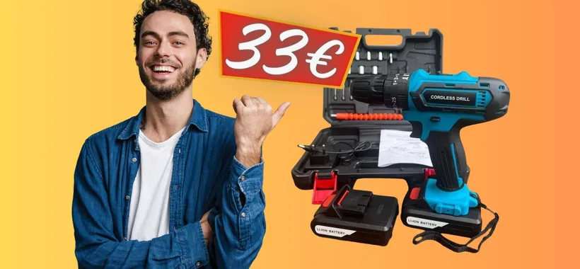 Trapano avvitatore a percussione: PREZZO BOMBA eBay, solo 33€