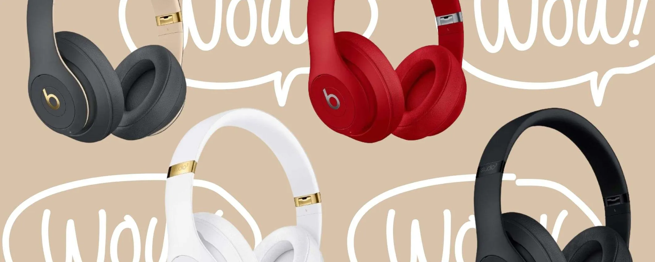 Cuffie Beats Studio3: varie colorazioni e sconti a partire dal 50% su Amazon