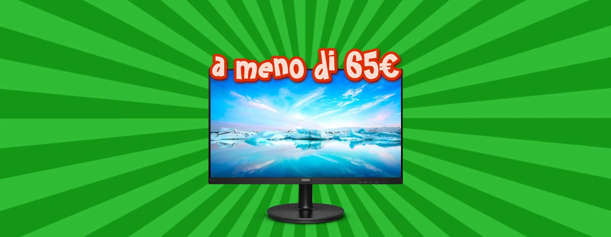 Monitor Gaming Philips 221V8 a prezzo incredibile su Amazon, meno di 65€!