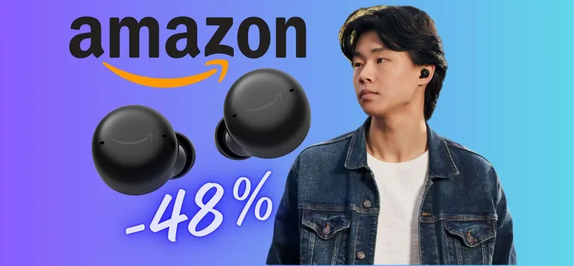 Echo Buds (2ª generazione): auricolari wireless con Alexa al 48%