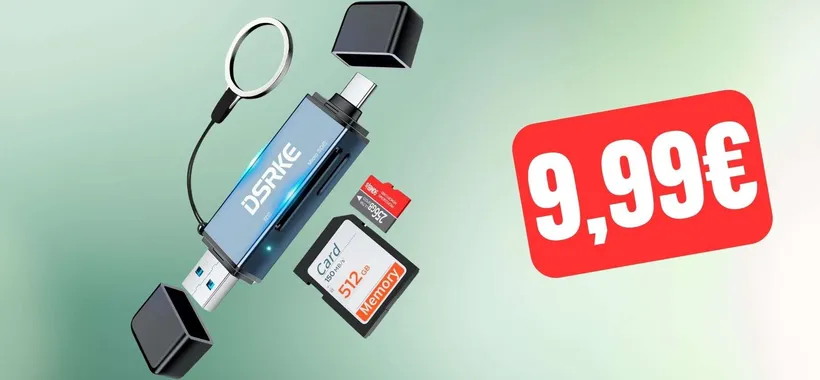 Solo 9,99€ per questo lettore di schede SD e microSD portatile