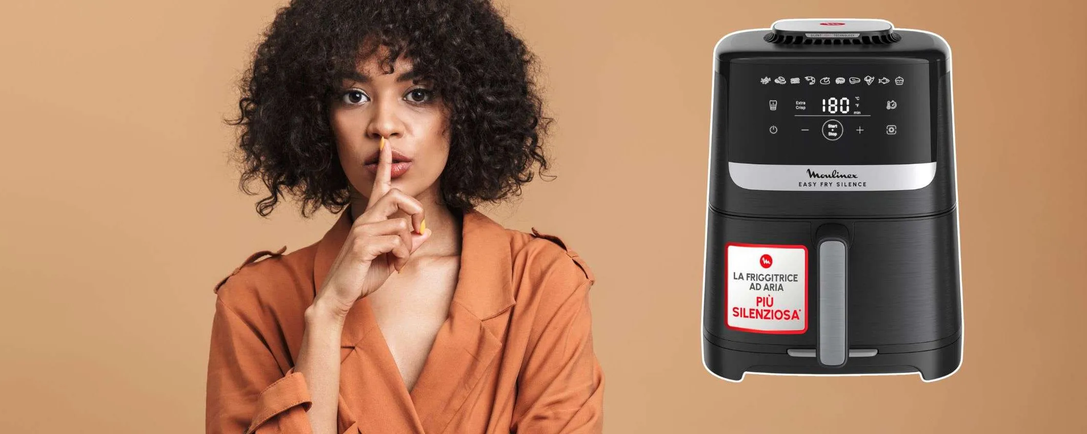 La friggitrice ad aria SILENZIOSA è in offerta LAMPO su Amazon (-32%)