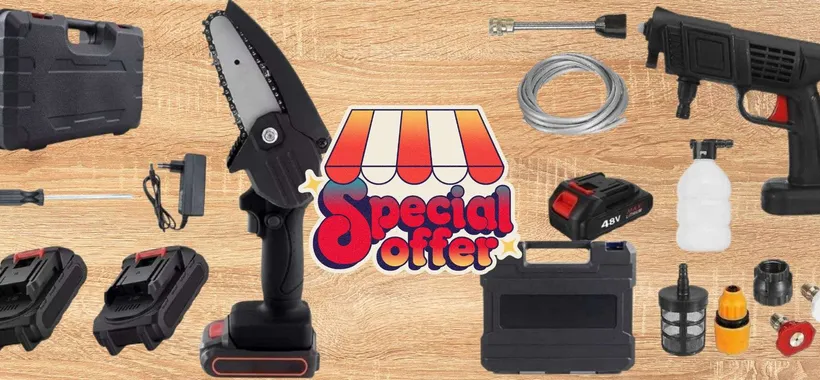 Motosega (23,99€) e idropulitrice (25,79€) a prezzo INCREDIBILE con batterie