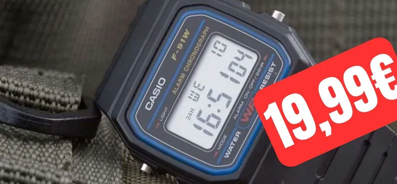 Orologio Casio F91W-1: il grande classico in OFFERTA a 19,99€