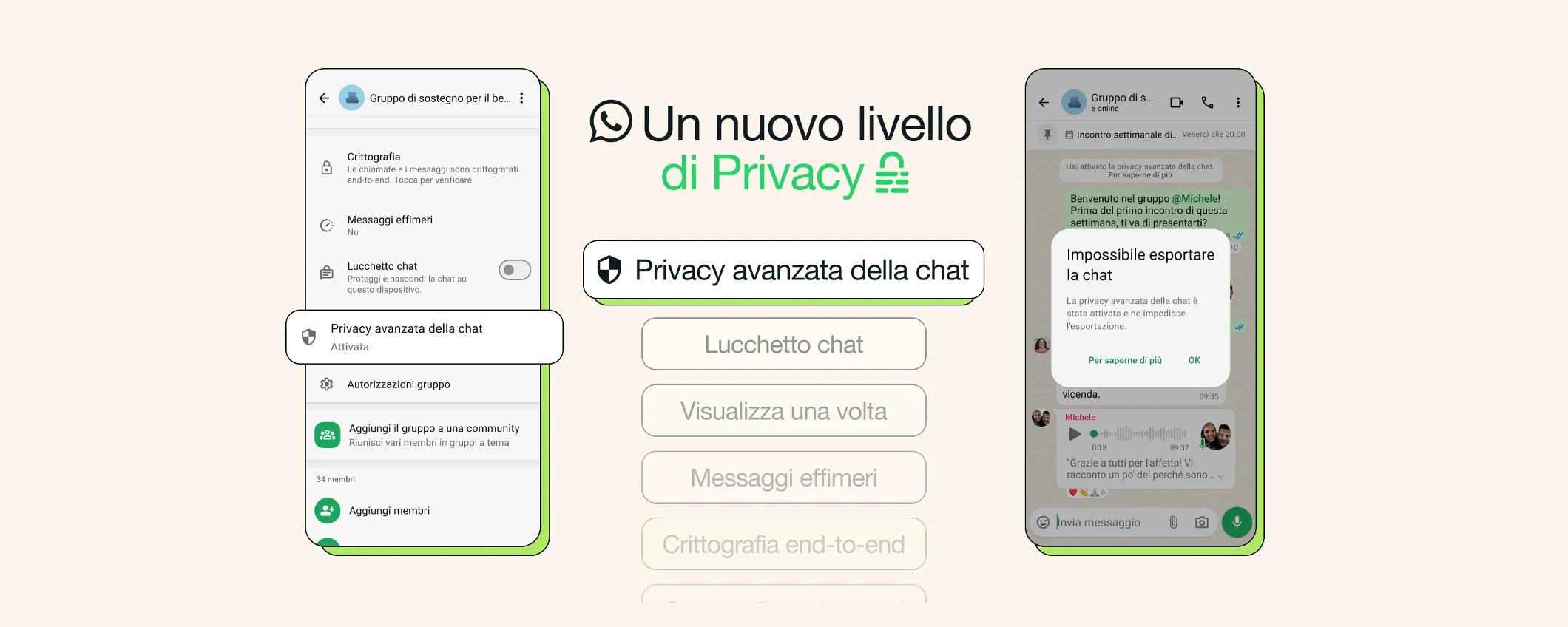 WhatsApp annuncia un'importante novità per la privacy delle chat