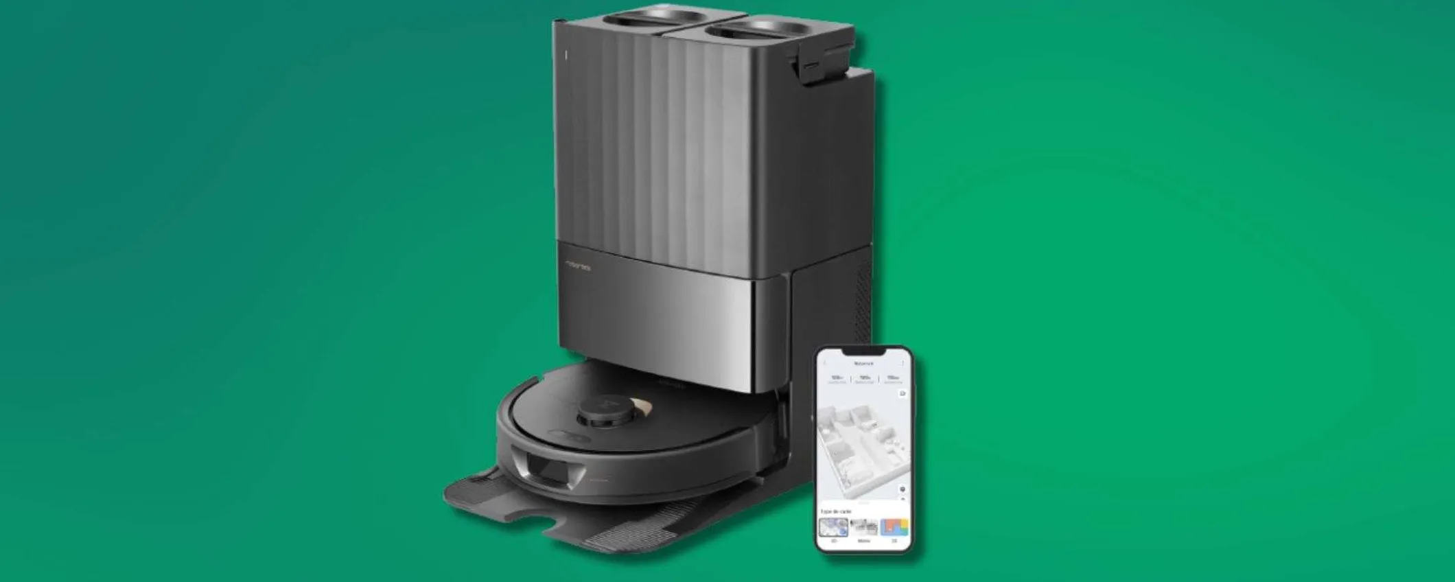 Roborock Qrevo in offerta ad un prezzo bomba: aspira e lava, fa tutto lui
