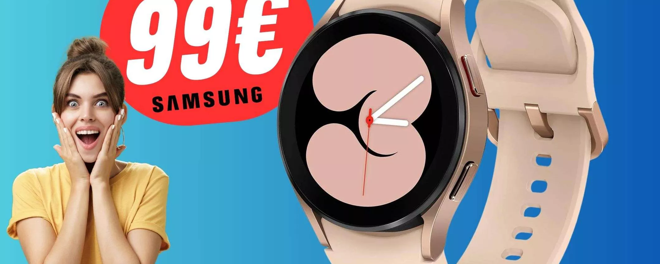 Samsung Galaxy Watch4 in Rosa CROLLA A 99€!