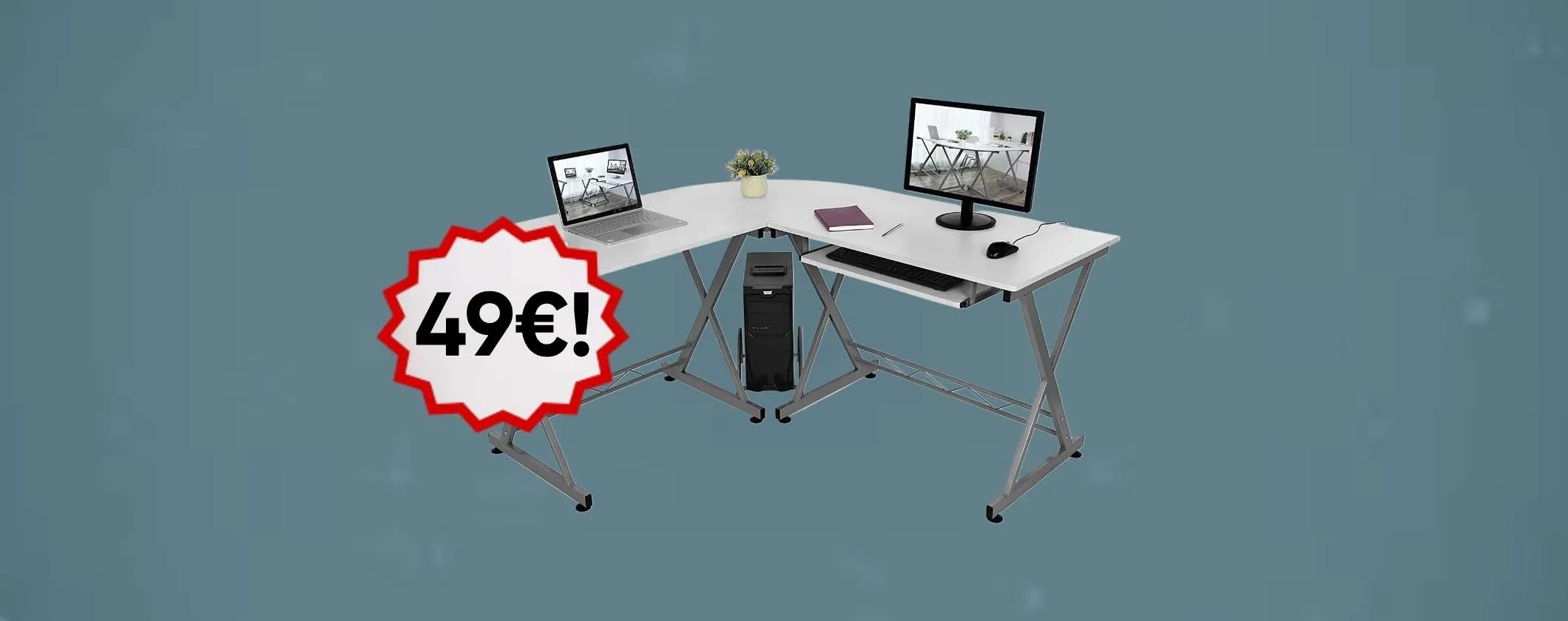 Fantastica Scrivania ad Angolo tua a soli 49€ con il Prime Day