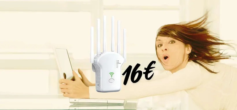 WiFi Extender con 6 antenne: SEGNALE POTENTE a 16€