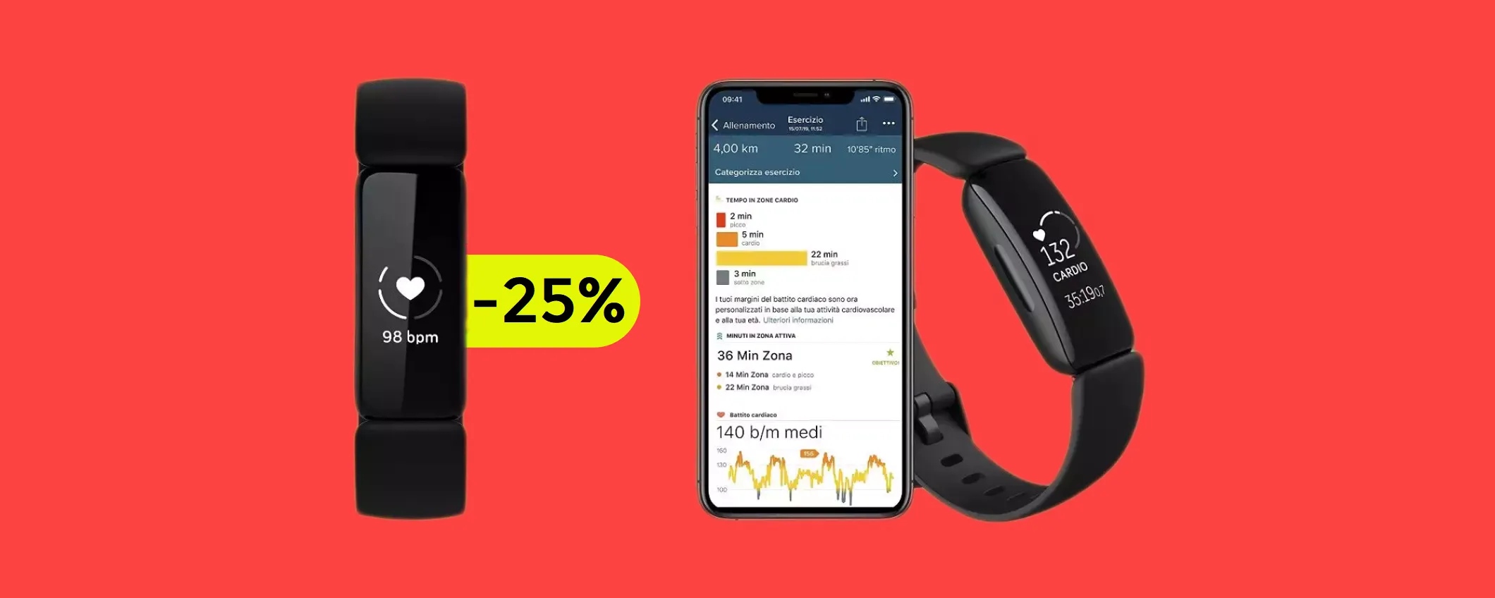 Fitbit Inspire 2 torna in offerta: ottimo per salute e fitness (74€)