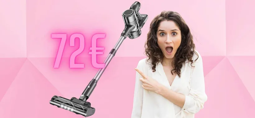 Scopa elettrica da 35000Pa con tanti accessori inclusi oggi tua a soli 72€