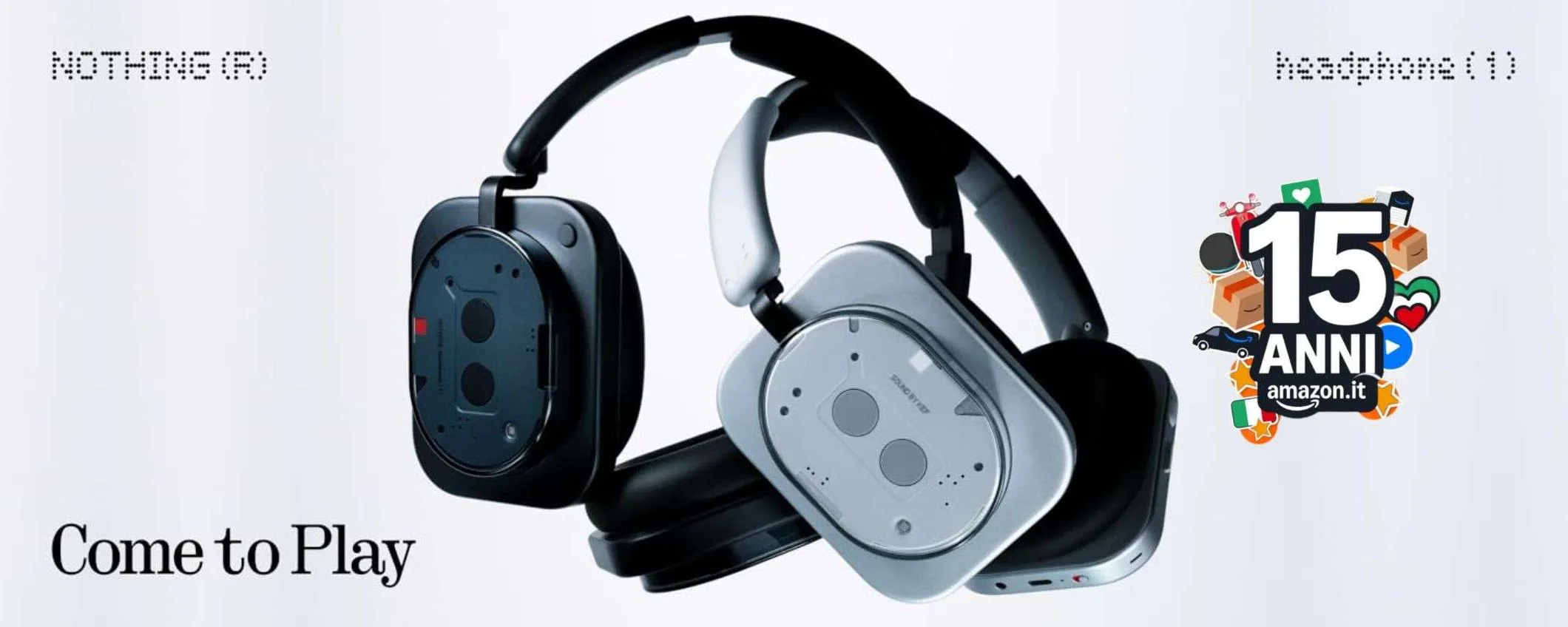 Nothing Headphone (1): le cuffie wireless con 80 ore di autonomia al MINIMO STORICO Amazon